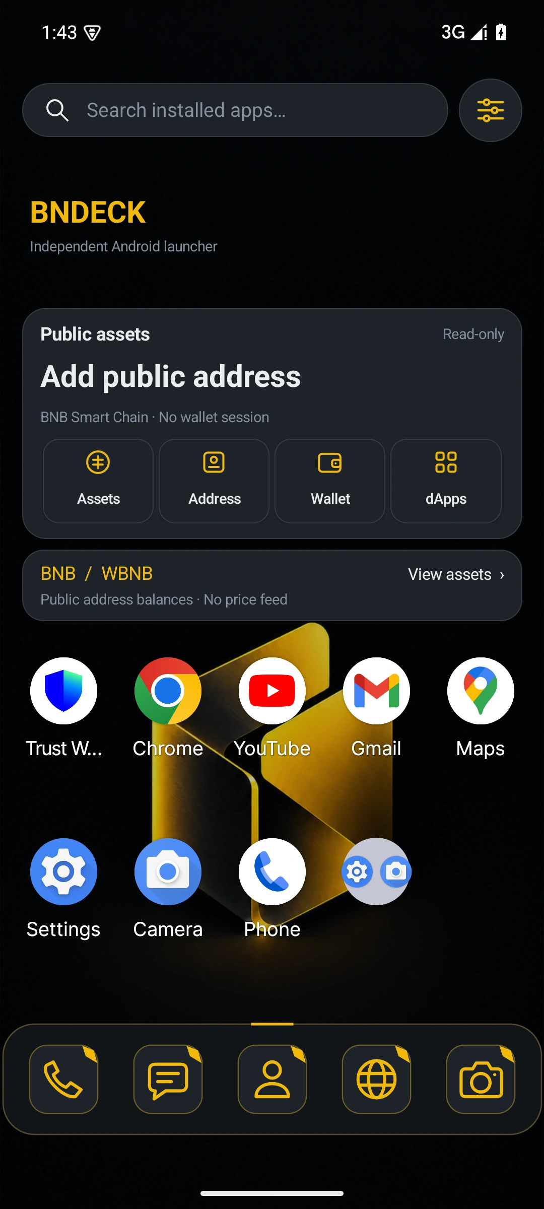 Android Launcher — actual emulator screenshot